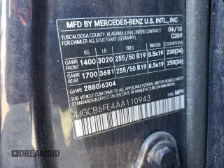 2010 Mercedes-Benz R 350 with VIN 4JGCB6FE4AA110943, listed as a Copart auction lot 85556304 with 164,167 mi miles and Salvage Title. Bid and sale history available at DreamBid. Image 13.