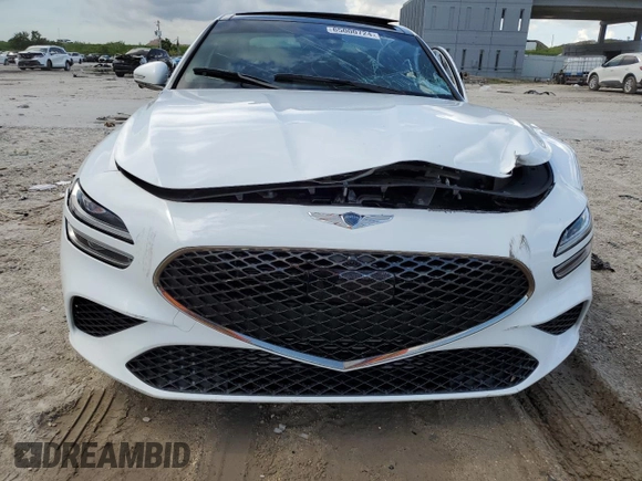 2023 Genesis G70 3.3T with VIN KMTG54TEXPU105082, listed as a Copart auction lot 65000724 with 12,941 mi miles and Salvage Title. Bid and sale history available at carsss.com. Image 5.
