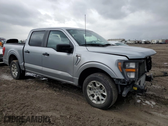 2023 Ford F-150 XL with VIN 1FTEW1C85PKD62576, listed as a Copart auction lot 44970775 with 52,070 mi miles and Salvage title. Bid and sale history available at DreamBid. Image 4.