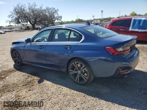 2021 BMW 3 Series 330i with VIN 3MW5R1J07M8B63494, listed as a Copart auction lot 50042565 with 0 mi miles and Salvage Title. Bid and sale history available at carsss.com. Image 2.