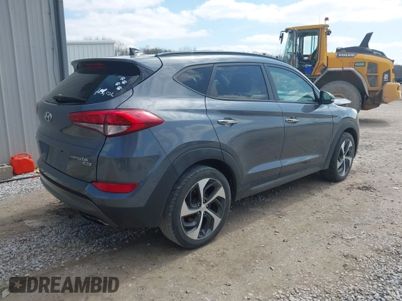 2016 Hyundai Tucson Eco with VIN KM8J3CA2XGU103017, listed as a IAAI auction lot 41897807 with 95,722 mi miles. Bid and sale history available at carsss.com. Image 4.