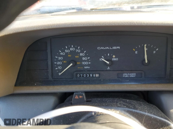 1993 Chevrolet Cavalier with VIN 1G1JC1441P7342890, listed as a Copart auction lot 81560684 with 70,398 mi miles and Clean Title. Bid and sale history available at DreamBid. Image 9.