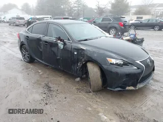 2015 Lexus IS 250 with VIN JTHCF1D25F5021708, listed as a IAAI auction lot 41580242 with 143,264 mi miles. Bid and sale history available at carsss.com. Image 1.
