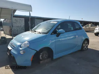 2017 FIAT 500e with VIN 3C3CFFGEXHT565603, listed as a Copart auction lot 61594175 with 57,428 mi miles and Salvage title. Bid and sale history available at DreamBid. Image 1.