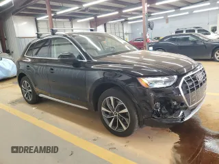 2021 Audi Q5 Premium Plus with VIN WA1BAAFY8M2116737, listed as a Copart auction lot 55652865 with 63,176 mi miles and Salvage title. Bid and sale history available at DreamBid. Image 4.