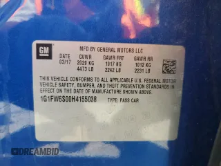 2017 Chevrolet Bolt EV LT z VIN 1G1FW6S00H4155038, wystawiony jako Copart lot #61084135 z przebiegiem 85 234 mil mil oraz Szkoda całkowita • Salvage title. Historia ofert i sprzedaży dostępna na DreamBid. Obrazek 12.