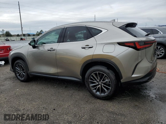 2025 Lexus NX with VIN 2T2GDCAZ6SC021165, listed as a Copart auction lot 86901944 with 165 mi miles and Non Repairable. Bid and sale history available at carsss.com. Image 2.
