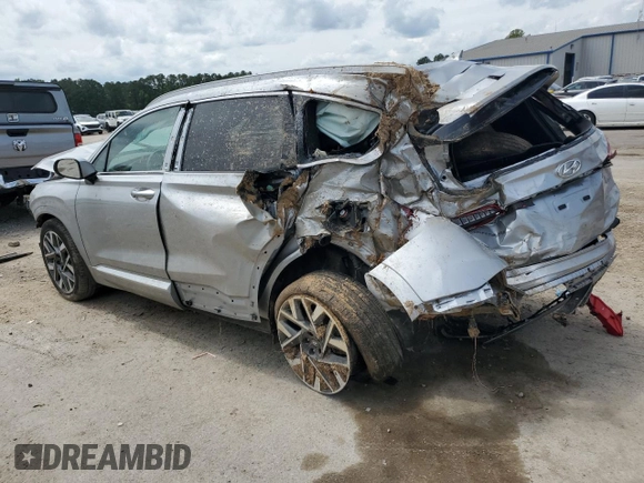 2023 Hyundai Santa Fe Calligraphy with VIN 5NMS54AL1PH647057, listed as a Copart auction lot 55030445 with 21,529 mi miles and Salvage title. Bid and sale history available at DreamBid. Image 2.