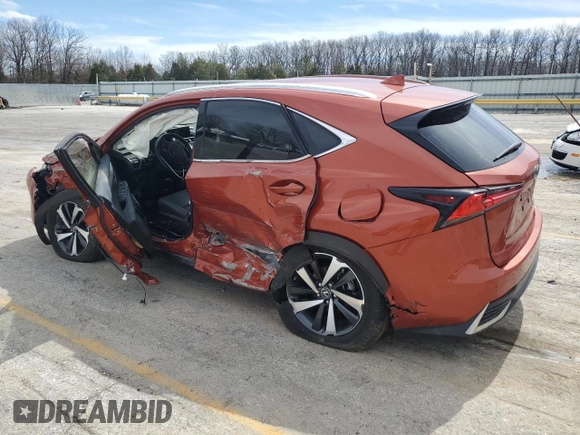 2021 Lexus NX 300h with VIN JTJGJRDZ9M2157039, listed as a Copart auction lot 49714395 with 63,847 mi miles and Salvage Title. Bid and sale history available at DreamBid. Image 2.