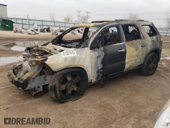2012 GMC Acadia SLT1 z VIN 1GKKVRED0CJ239805, wystawiony jako Copart lot #51337415 z przebiegiem Nie podano mil oraz Nie do naprawy • Non repairable. Historia ofert i sprzedaży dostępna na DreamBid. Obrazek 1.