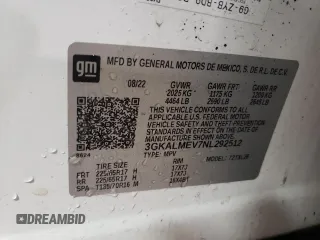 2022 GMC Terrain SLE with VIN 3GKALMEV7NL292512, listed as a Copart auction lot 43521215 with 227,329 mi miles and Salvage Title. Bid and sale history available at carsss.com. Image 12.
