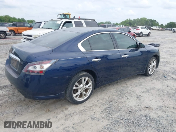 2013 Nissan Maxima S with VIN 1N4AA5APXDC803631, listed as a IAAI auction lot 42168957 with 119,845 mi miles and . Bid and sale history available at DreamBid. Image 4.