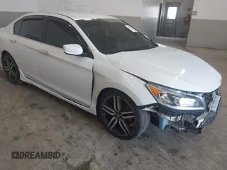 2016 Honda Accord Sport z VIN 1HGCR2F53GA066405, wystawiony jako IAAI lot #42053456 z przebiegiem 160 820 mil mil oraz . Historia ofert i sprzedaży dostępna na DreamBid. Obrazek 1.
