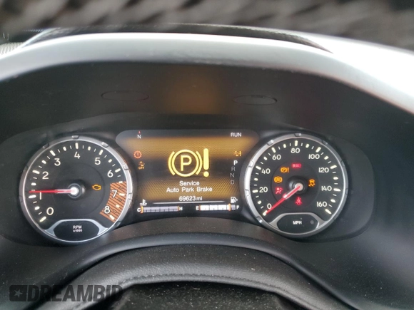 2021 Jeep Renegade Latitude z VIN ZACNJCBB7MPM38370, wystawiony jako Copart lot #54619055 z przebiegiem 69 623 mil mil oraz Nie do naprawy • Non repairable. Historia ofert i sprzedaży dostępna na DreamBid. Obrazek 9.
