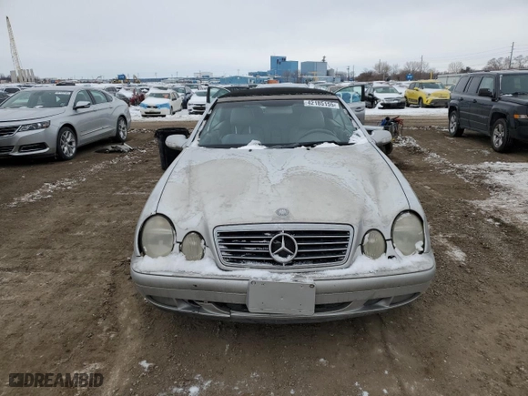 2002 Mercedes-Benz CLK-Class with VIN WDBLK65G42T128662, listed as a Copart auction lot 42185155 with 93,905 mi miles and Salvage Title. Bid and sale history available at carsss.com. Image 5.