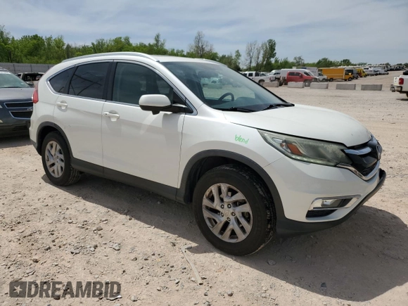 2015 Honda CR-V EX-L with VIN 5J6RM4H75FL109091, listed as a Copart auction lot 52685105 with 153,571 mi miles and Salvage Title. Bid and sale history available at carsss.com. Image 4.