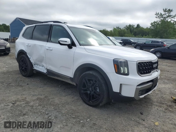 2023 Kia Telluride SX with VIN 5XYP5DGC4PG409789, listed as a Copart auction lot 63911175 with 23,005 mi miles and Salvage title. Bid and sale history available at DreamBid. Image 4.