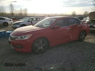 2016 Honda Accord Sport z VIN 1HGCR2F57GA096815, wystawiony jako Copart lot #47141755 z przebiegiem 105 509 mil mil oraz Szkoda całkowita • Salvage title. Historia ofert i sprzedaży dostępna na DreamBid. Obrazek 1.