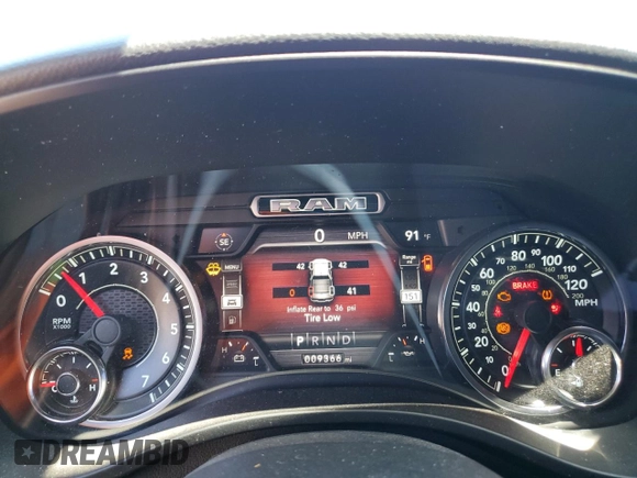 2021 Ram 1500 Lone Star with VIN 1C6RREFT2MN590066, listed as a Copart auction lot 56341115 with 9,366 mi miles and Salvage title. Bid and sale history available at DreamBid. Image 9.