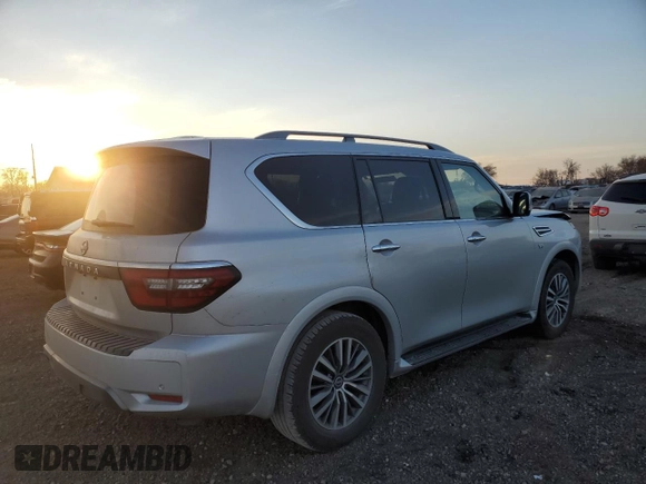 2022 Nissan Armada SV with VIN JN8AY2AD2N9675138, listed as a Copart auction lot 82432744 with 113,412 mi miles and Salvage Title. Bid and sale history available at carsss.com. Image 3.