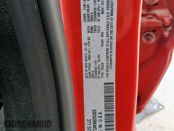 2021 Ram 1500 Big Horn z VIN 1C6SRFFT5MN626369, wystawiony jako Copart lot #54069895 z przebiegiem 74 552 mil mil oraz Szkoda całkowita • Salvage title. Historia ofert i sprzedaży dostępna na DreamBid. Obrazek 12.