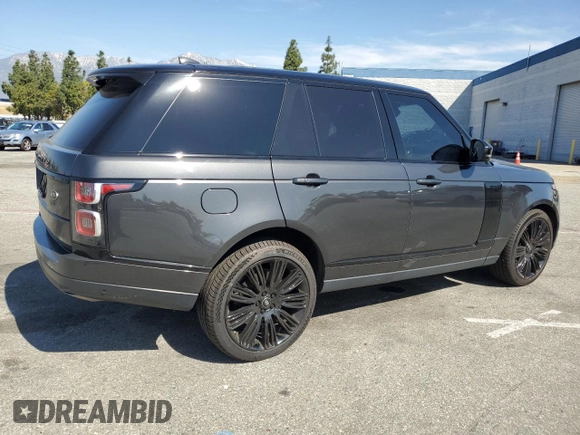 2021 Land Rover Range Rover P525 Westminster with VIN SALGS2SEXMA431953, listed as a Copart auction lot 50165515 with 79,567 mi miles and Salvage title. Bid and sale history available at DreamBid. Image 3.