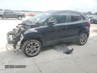 2018 Ford EcoSport Titanium z VIN MAJ3P1VE5JC191195, wystawiony jako Copart lot #59320605 z przebiegiem 70 109 mil mil oraz Czysty tytuł • Clean title. Historia ofert i sprzedaży dostępna na DreamBid. Obrazek 1.