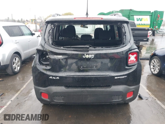 2017 Jeep Renegade Sport with VIN ZACCJBABXHPE67437, listed as a IAAI auction lot 41860179 with 135,381 mi miles and . Bid and sale history available at carsss.com. Image 16.