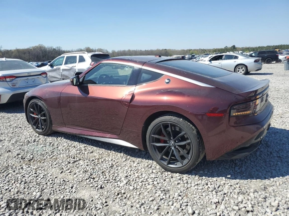 2024 Nissan Z Performance with VIN JN1BZ4BH3RM360302, listed as a Copart auction lot 50648515 with 17,627 mi miles and Salvage Title. Bid and sale history available at DreamBid. Image 2.
