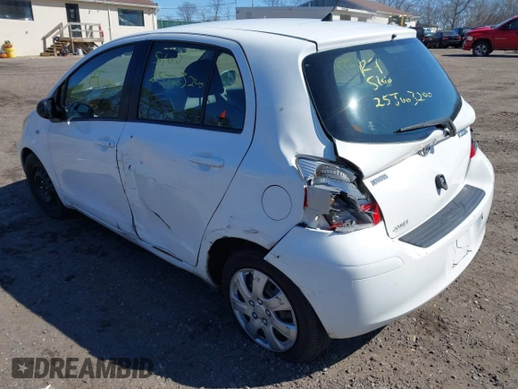 2009 Toyota Yaris with VIN JTDKT903X95244723, listed as a IAAI auction lot 41906848 with Not Provided miles. Bid and sale history available at carsss.com. Image 3.