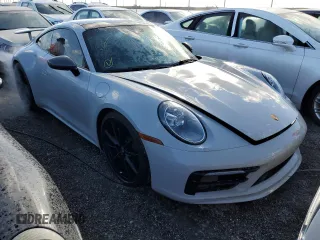 2024 Porsche 911 Carrera with VIN WP0AA2A9XRS210035, listed as a Copart auction lot 75607194 with 0 mi miles and Salvage Title. Bid and sale history available at carsss.com. Image 4.