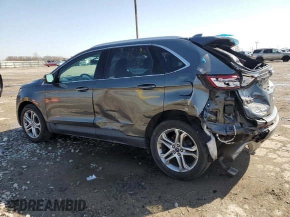 2015 Ford Edge Titanium z VIN 2FMTK4K9XFBB50825, wystawiony jako Copart lot #52034965 z przebiegiem 92 029 mil mil oraz Nie do naprawy • Non repairable. Historia ofert i sprzedaży dostępna na DreamBid. Obrazek 2.