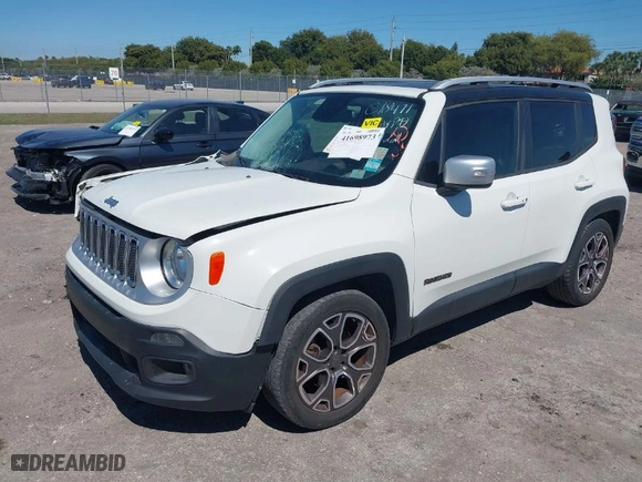 2015 Jeep Renegade Limited with VIN ZACCJADTXFPC18471, listed as a IAAI auction lot 41698973 with 77,033 mi miles. Bid and sale history available at carsss.com. Image 2.