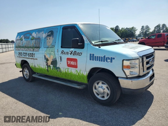 2014 Ford Econoline Cargo Commercial with VIN 1FTNE2EWXEDA53837, listed as a Copart auction lot 61743185 with 158,968 mi miles and Salvage title. Bid and sale history available at DreamBid. Image 4.