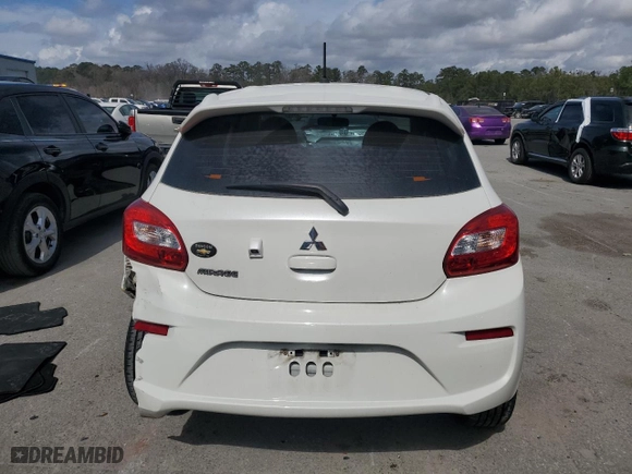 2020 Mitsubishi Mirage ES with VIN ML32A3HJ3LH005626, listed as a Copart auction lot 47645305 with 50,212 mi miles and Salvage Title. Bid and sale history available at carsss.com. Image 6.