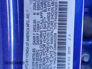 2021 Honda Accord Sport z VIN 1HGCV2F33MA002208, wystawiony jako Copart lot #85139714 z przebiegiem 75 839 mil mil oraz Szkoda całkowita • Salvage title. Historia ofert i sprzedaży dostępna na DreamBid. Obrazek 13.