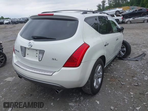 2006 Nissan Murano SL z VIN JN8AZ08T66W417450, wystawiony jako IAAI lot #42217030 z przebiegiem 256 082 mil mil oraz . Historia ofert i sprzedaży dostępna na DreamBid. Obrazek 4.