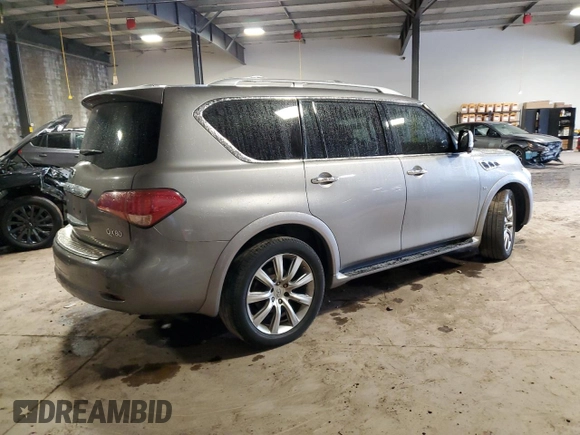 2014 Infiniti QX80 z VIN JN8AZ2NEXE9061907, wystawiony jako Copart lot #57808235 z przebiegiem 146 895 mil mil oraz Szkoda całkowita • Salvage title. Historia ofert i sprzedaży dostępna na DreamBid. Obrazek 3.