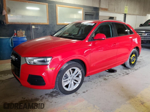 2017 Audi Q3 Premium with VIN WA1BCCFS9HR015320, listed as a Copart auction lot 45401535 with 154,275 mi miles and Clean Title. Bid and sale history available at carsss.com. Image 1.