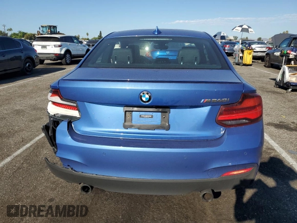2020 BMW 2 Series M240i with VIN WBA2J5C03L7F84565, listed as a Copart auction lot 70721044 with 26,042 mi miles and Salvage Title. Bid and sale history available at carsss.com. Image 6.