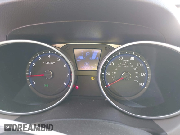2013 Hyundai Tucson GLS with VIN KM8JU3AC6DU763590, listed as a IAAI auction lot 41999555 with 149,960 mi miles. Bid and sale history available at carsss.com. Image 7.