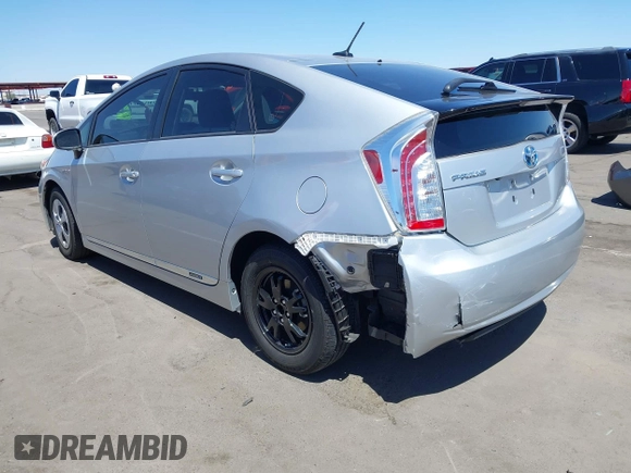 2013 Toyota Prius One with VIN JTDKN3DU1D5650005, listed as a IAAI auction lot 42040252 with 88,286 mi miles. Bid and sale history available at carsss.com. Image 3.
