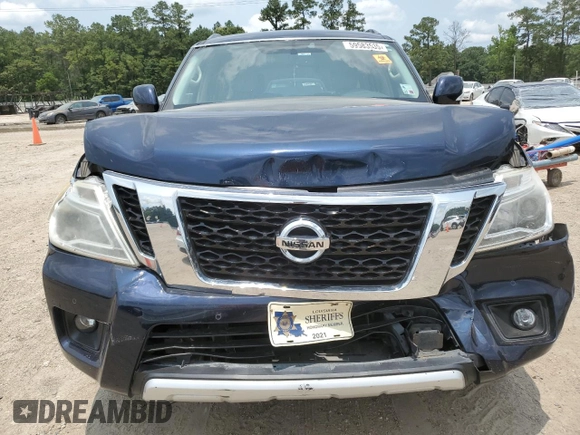 2018 Nissan Armada SL z VIN JN8AY2ND8J9050540, wystawiony jako Copart lot #59583535 z przebiegiem 138 304 mil mil oraz Szkoda całkowita • Salvage title. Historia ofert i sprzedaży dostępna na DreamBid. Obrazek 5.