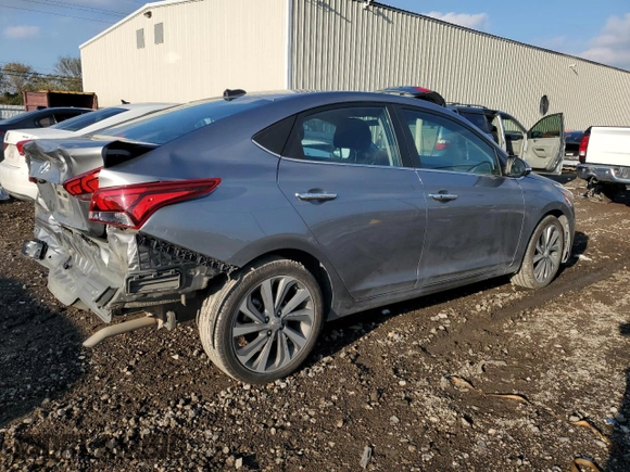 2022 Hyundai Accent Limited with VIN 3KPC34A61NE166041, listed as a Copart auction lot 82451774 with 59,689 mi miles and Salvage Title. Bid and sale history available at carsss.com. Image 3.