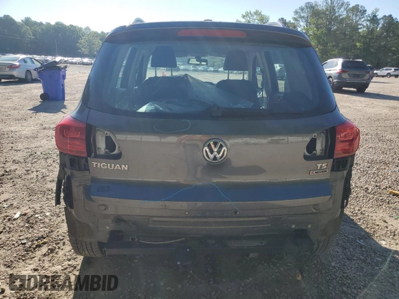 2016 Volkswagen Tiguan SE with VIN WVGBV7AX2GW524185, listed as a Copart auction lot 57615065 with 92,050 mi miles and Salvage title. Bid and sale history available at DreamBid. Image 6.
