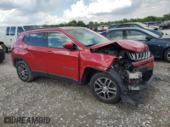 2017 Jeep Compass Latitude z VIN 3C4NJDBB1HT665979, wystawiony jako Copart lot #56522185 z przebiegiem 69 646 mil mil oraz Szkoda całkowita • Salvage title. Historia ofert i sprzedaży dostępna na DreamBid. Obrazek 4.