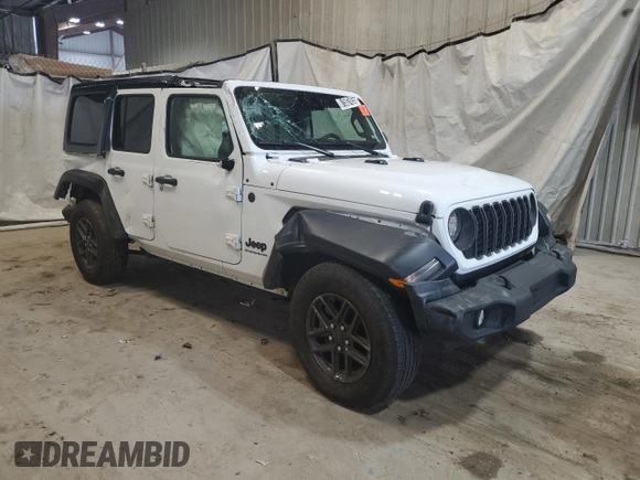 2024 Jeep Wrangler Sport S with VIN 1C4PJXDN1RW329424, listed as a Copart auction lot 61502455 with 20,426 mi miles and Clean title. Bid and sale history available at DreamBid. Image 4.