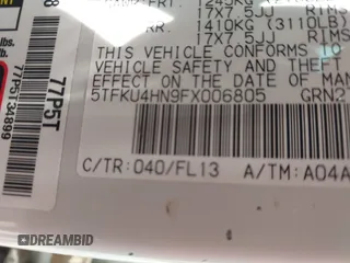 2015 Toyota Tacoma PreRunner with VIN 5TFKU4HN9FX006805, listed as a IAAI auction lot 42283766 with 132,367 mi miles and . Bid and sale history available at DreamBid. Image 9.