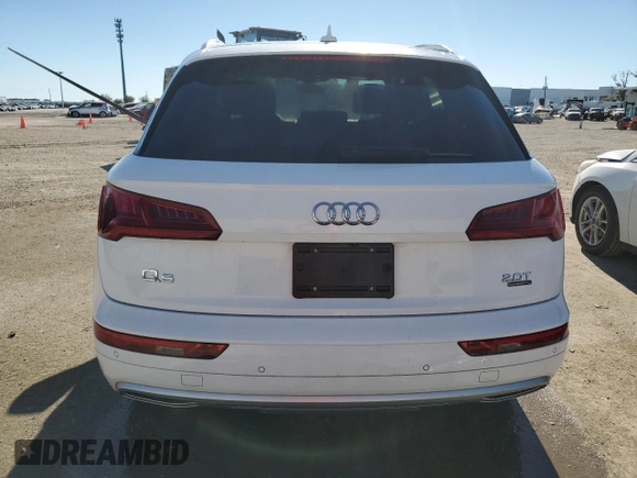 2018 Audi Q5 Premium Plus with VIN WA1BNAFY5J2010455, listed as a Copart auction lot 72926202 with 53,290 mi miles. Bid and sale history available at carsss.com. Image 6.