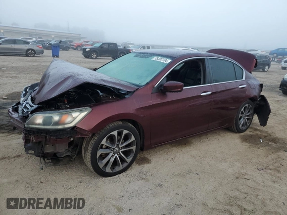 2015 Honda Accord Sport with VIN 1HGCR2F58FA262144, listed as a Copart auction lot 78397764 with 154,293 mi miles and Salvage Title. Bid and sale history available at DreamBid. Image 1.